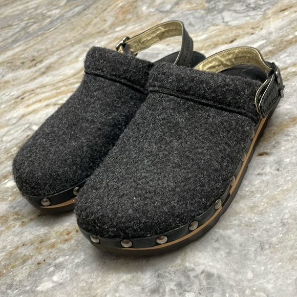KALSO Earth Shanti Wool & Wood Negative Heel Clogs / Mules - Picture 2 of 12